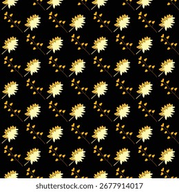 Seamless vector pattern with colorful autumn leaves. 