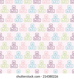 Seamless vector pattern with colorful baby cubes. For cards, invitations, wedding or baby shower albums, backgrounds, arts and scrapbooks.
