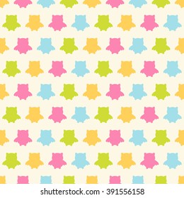 Seamless vector pattern with colorful baby owls. For cards, invitations, wedding or baby shower albums, backgrounds, arts and scrapbooks.