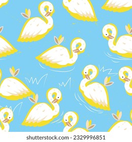 patrón vectorial transparente con aves coloridas