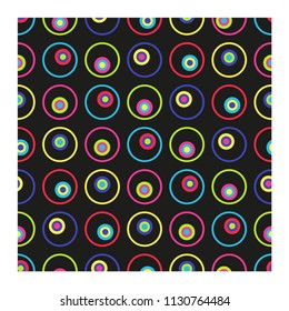 Seamless vector pattern from colorful bright circles.