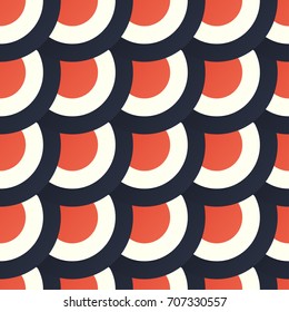 Seamless vector pattern with colorful circles and rings