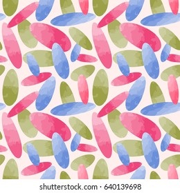 Seamless vector pattern with colorful ellipses.