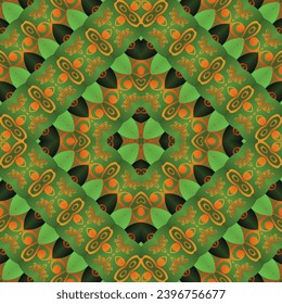 Seamless vector pattern. Colorful ethnic ornament. Arabesque style