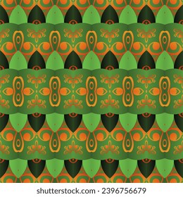 Seamless vector pattern. Colorful ethnic ornament. Arabesque style