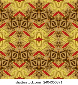 Seamless vector pattern. Colorful ethnic ornament. Arabesque style