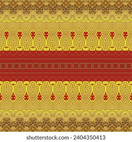 Seamless vector pattern. Colorful ethnic ornament. Arabesque style