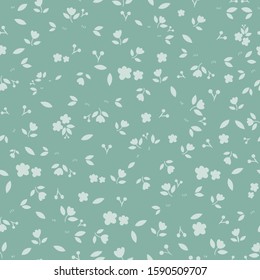 Seamless vector pattern Colorful flower patterns and leaves Used for weddings or greeting cards, scrapbooking, printing, gift wrapping, fabric production, textiles