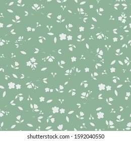 Seamless vector pattern Colorful flower patterns and leaves Used for weddings or greeting cards, scrapbooking, printing, gift wrapping, fabric production, textiles