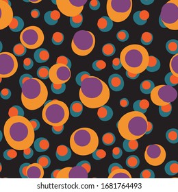 Motif Vectoriel Harmonieux De Manière Abstraite Et Colorée, Avec Des Tours Rondes Inégales, Des Zones, Des Formes Géométriques, Arrière-Plan. Illustration vectorielle Pour Impression, Décor, Textile De Mode, Enveloppement, Art Mur. 