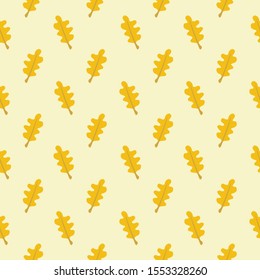 seamless vector pattern with colorful oak autumn leaves; season holidays decoration, wrapping paper, textile print, generic fall background etc.