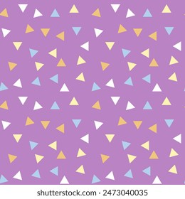 Seamless vector pattern of colorful party confetti. Colorful confetti sprinkles seamless pattern. Great for a Birthday Party, Christmas, New Year, Holiday, Carnival Festivity, Valentine’s Day