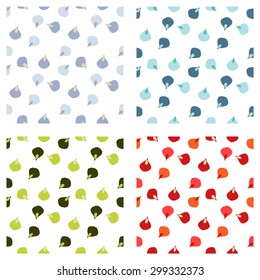 Seamless vector pattern. Colorful petals.
