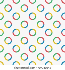 Seamless vector pattern with colorful rings