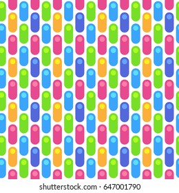 Seamless vector pattern. Colorful shapes. White background.