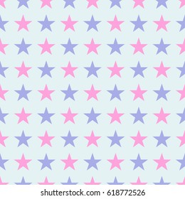 Seamless vector pattern with colorful stars