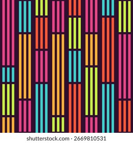 Patrón de Vector sin costuras con rayas de colores. Vector de color de fondo rayado. Patrón simple a rayas. Repitiendo rayas. Diseño de patrón para tela, textil, fondo.
