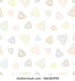 Seamless vector pattern with colorful triangles