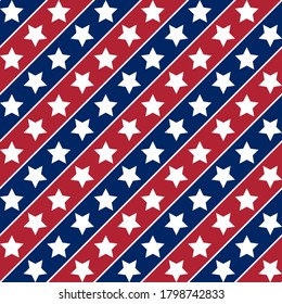 Seamless vector pattern in the colors of the USA flag