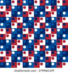 Seamless vector pattern in the colors of the USA flag