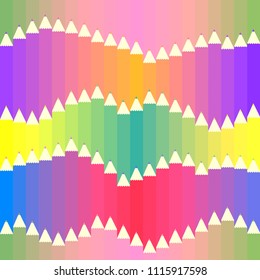 Seamless vector pattern with coloured pencils baby tones for wrapping, craft, textile