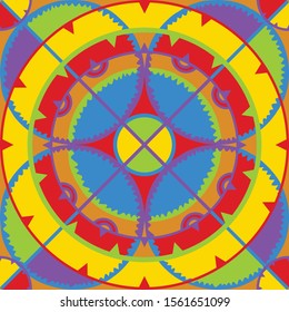 Seamless vector pattern with colourful circles. Mosaic background, Stand out abstract design.