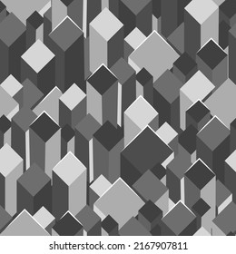 seamless vector pattern with columns of different sizes and different shades