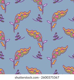 A seamless vector pattern combining floral elements with vertical stripes in a vintage-inspired style, perfect for textiles and home decor.