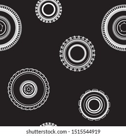Seamless vector pattern for companies selling tires or car wheel service. It can also be used for printing on products for children.