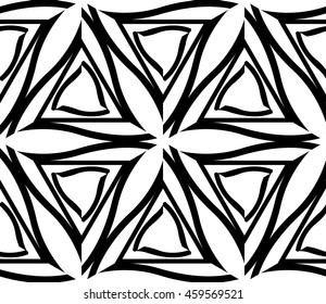 seamless vector pattern with complex geometrical ornament. for design, textile and light industry.triangle style