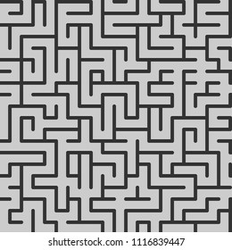 Seamless vector pattern of complex maze.