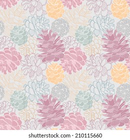 Seamless vector pattern with cones