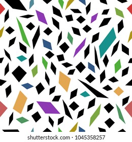 seamless vector pattern consisting of trapezoidal geometric shapes