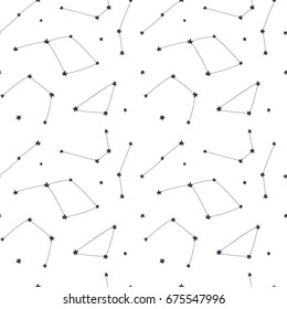 seamless vector pattern with constellations