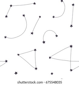 seamless vector pattern with constellations