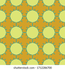 Seamless vector pattern with coronavirus image