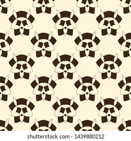 Seamless a vector pattern with a corrugated hexagonal form. The animation character in light bed tones. Geometrical design for prints, fabrics, clothes, children's books of an anime.