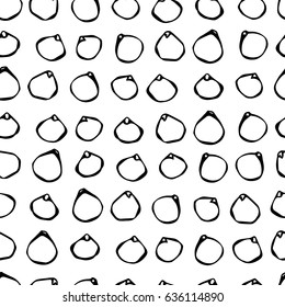 Seamless Vector Pattern with Cranberry on a White Background.