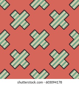 Seamless vector pattern with crosses
