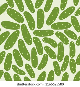 Seamless vector pattern with cucumbers