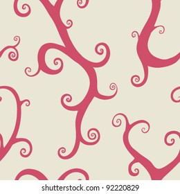 Seamless vector pattern with curls
