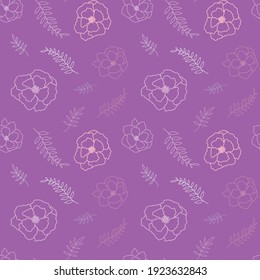 Seamless Vector pattern Cute Flowers for wrappers, wallpaper, postcards, greeting cards, invitations, holiday events, bed linen, clothing and other