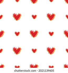 Nahtlose Vektormuster mit süßen Herzen.