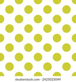 Seamless vector pattern with cute pastel light green polka dots on white background. For web design, desktop wallpaper, card, invitation, wedding, baby shower, album, background, art, decoration 