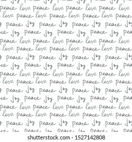 Seamless vector pattern with cute and simple christmas words. Suitable for wrapping paper, invitations, backgrounds, etc.