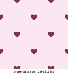 Seamless vector pattern with cute small hearts. Minimal y2k girly background. Valentine day concept. Template with love symbols for wrapping paper, wallpaper, cover, fabric design