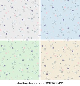 Seamless vector pattern with cute  stars for baby