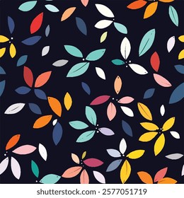 Seamless vector pattern with cute unicorns on floral background. Perfect for textile, wallpaper or print design.