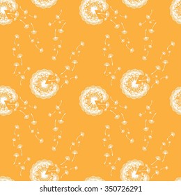 seamless vector pattern of dandelions