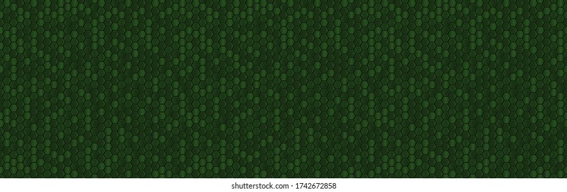 Seamless vector pattern of dark green  honeycomb mosaic. Green hexagon tiles background. Print for wrapping, backgrounds, fabric, scrapbooking,etc. Other mosaic patterns in mosaic collection.